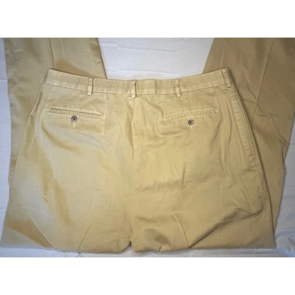 Polo Ralph Lauren Andrew Pant Mens 38x32 Khaki Tan Pleated Chinos Preppy